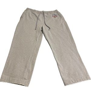 Disneyland Resort‎ Pants Women 2XL Gray 1955 Mickey Mouse Embroidered Solid